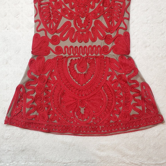 SOLD 🚫 JS Collections| Embroidered Soutache Trumpet Dress - Picture 6 of 11